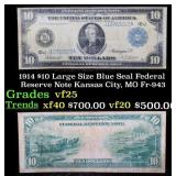 1914 $10 Large Size Blue Seal Federal Reserve Note