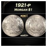 1921-p Morgan Dollar $1 Grades ms63+