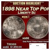 1898 Liberty Nickel Near Top Pop 5c ms66 SEGS