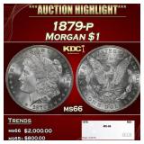 1879-p Morgan Dollar $1 ms66 SEGS