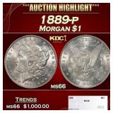 1889-p Morgan Dollar $1 ms66 SEGS