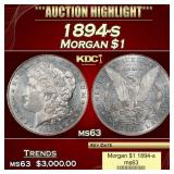 1894-s Morgan Dollar $1 ms63 USCG