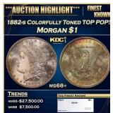 1882-s Morgan Dollar Colorfully Toned TOP POP! $1
