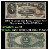 1880 $2 Large Size Legal Tender Note Grades Select