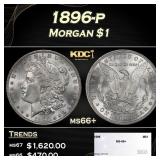 1896-p Morgan Dollar $1 ms66+ SEGS