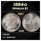 1884-o Morgan Dollar $1 Grades ms66