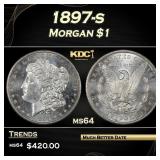 1897-s Morgan Dollar $1 Grades ms64
