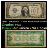 1928A $1 Blue Seal Silver Certificate "Funnyback"