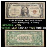 1935A $1 Silver Certificate Hawaii WWII Emergency