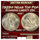 1929-p Standing Liberty Quarter Near Top Pop 25c m