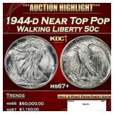 1944-d Walking Liberty Half Dollar Near Top Pop 50