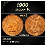 1900 Indian Cent . 1c Grades ms64 rd