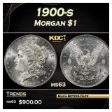 1900-s Morgan Dollar $1 Grades ms63