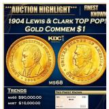 1904 Lewis & Clark Gold Commem Dollar TOP POP! 1 m