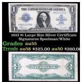 1923 $1 large size Silver Certificate Grades Choic