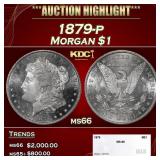 1879-p Morgan Dollar $1 ms66 SEGS