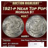 1921-p Morgan Dollar Near Top Pop! $1 ms66+ SEGS