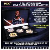 5 Coin Kevin Durant Gold Plated Round Collection