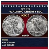 1944-s Walking Liberty Half Dollar 50c Grades ms65