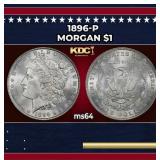 1896-p Morgan Dollar $1 Grades ms64