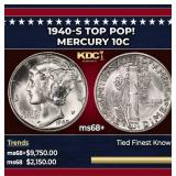 1940-s Mercury Dime TOP POP! 10c ms68+ SEGS