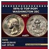 1974-d Washington Quarter TOP POP! 25c ms67+ SEGS