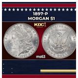 1897-p Morgan Dollar $1 Grades ms63