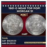1901-o Morgan Dollar Near Top Pop! $1 ms67 SEGS