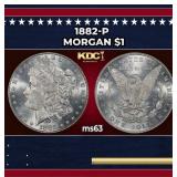 1882-p Morgan Dollar $1 Grades ms63