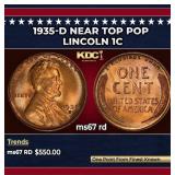 1935-d Lincoln Cent Near Top Pop 1c ms67 rd SEGS