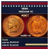 1899 Indian Cent . 1c ms66+ rd SEGS