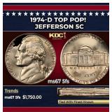 1974-d Jefferson Nickel TOP POP! 5c ms67 5fs SEGS