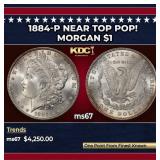 1884-p Morgan Dollar Near Top Pop! $1 ms67 SEGS