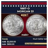 1887-o Morgan Dollar $1 ms64+ SEGS