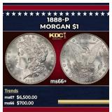 1888-p Morgan Dollar $1 ms66+ SEGS