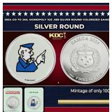 2024 GO TO JAIL Monopoly 1oz .999 Silver Round Col