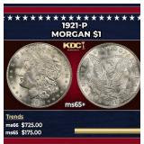 1921-p Morgan Dollar $1 Grades ms65+