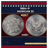 1884-p Morgan Dollar $1 Grades ms62+