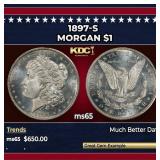 1897-s Morgan Dollar $1 Grades ms65