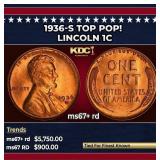 1936-s Lincoln Cent TOP POP! 1c ms67+ rd SEGS