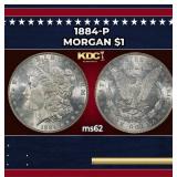 1884-p Morgan Dollar $1 Grades ms62