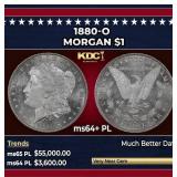 1880-o Morgan Dollar $1 ms64+ PL SEGS