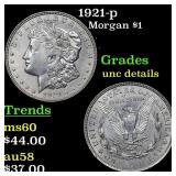 1921-p Morgan Dollar $1 Grades Unc Details