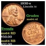 1930-s Lincoln Cent 1c Grades Choice Unc RD