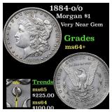 1884-o/o Morgan Dollar $1 Grades Choice+ Unc