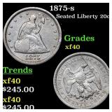 1875-s Twenty Cent Piece 20c Grades xf