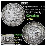 1832 Capped Bust Half Dime 1/2 10c Grades xf