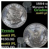 1884-o Morgan Dollar $1 Grades Select Unc PL