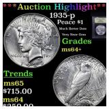 ***Auction Highlight*** 1935-p Peace Dollar $1 Gra