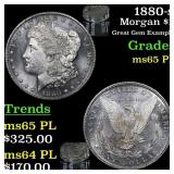1880-s Morgan Dollar $1 Grades GEM Unc PL